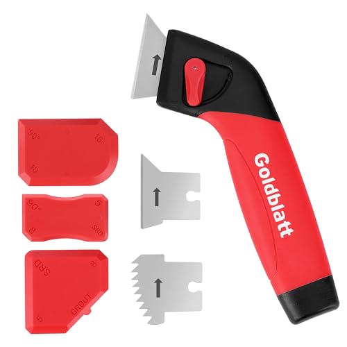 Grout Removal Tool with 3 Stainless Blades, Caulk Scraper Remover