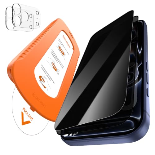 2 Pack for iPhone 17 Pro Max Privacy Screen Protector (6.9")