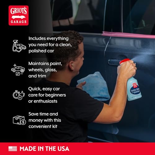 Starter Car Care Kit, Vehicle Detailing Set, Includes Car Wash, Wax, Vehicle Detailer, Wheel Cleaner, Clay Bar, Vinyl and Rubber Dressing, 11131 - view 3