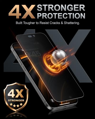 For iPhone 18 Pro Max 360° Matte Privacy Screen Protector, 2+1 Pack - view 3