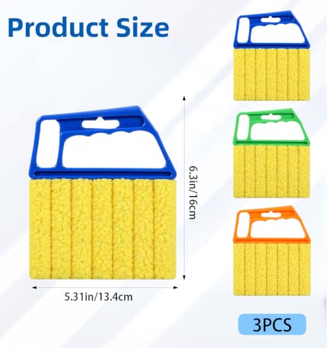 3 Pcs Window Blind Cleaner, 7-Finger Washable Blind Cleaner Duster Tool - view 2