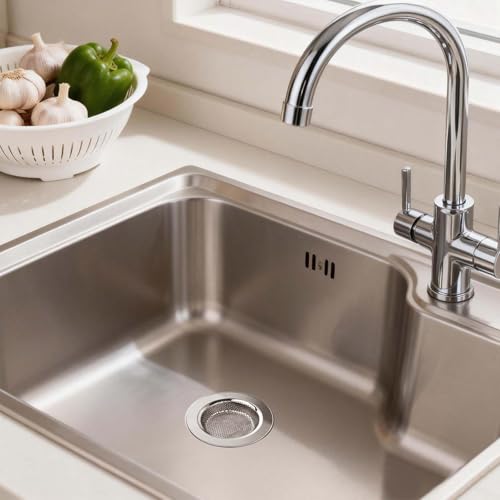 4PCS 4.4" Stainless Steel Kitchen Sink Drain Strainer Food Catcher - view 7