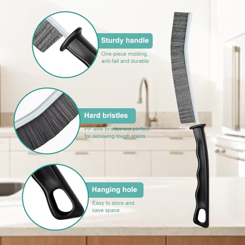 Cleaning Brush - 5 Pcs Hard Bristle Crevice Cleaning Brush, Multifunctional Gap Scrub Brush, Home Essentials, Bathroom Cleaner Tools for Household Use, Kitchen, Bathroom, Window, Faucets, Toilet - view 4