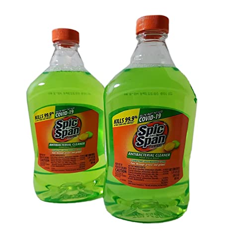 Spic & Span Everyday Multipurpose Liquid Cleaner, Dilutable Multi-Surface & Floor Cleaner Refills, Fresh Citrus Scent - Two 20 FL OZ Bottles (Fresh Citrus Scent)