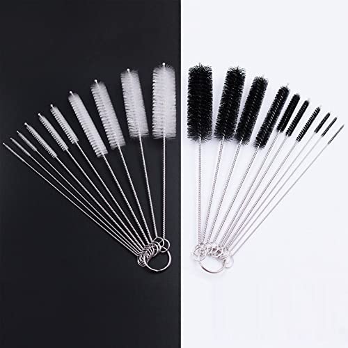 Straw Cleaning Brushes Set of 20, of Super Hard & Medium Hard, 8Inch