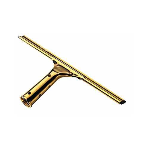 10018 Solid Brass Window Squeegee, 18-Inch, Yellow