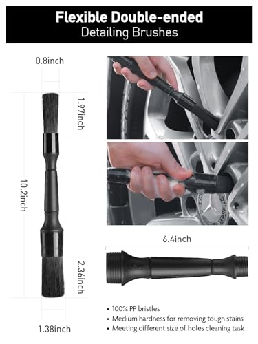 6PCS Car Wheel Brush Kit for Cleaning Tires - view 5