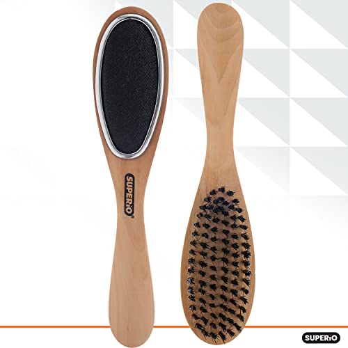 3 in 1 Lint Brush and Shoe Horn for Suit, Wool Coat, Sweaters, Shoes - Double Sided Portable Pet Hair Remover with Wood Handle - view 4