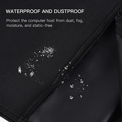 PC CPU Desktop Host Dust Cover Protector, Waterproof Desktop Mid-Tower Computer Host Dustproof Cover Full Case with Zipper, Anti-Static CPU Tower PC Dust Covers (10.6W x 20.5H x 24.6D) - view 3