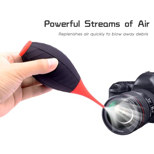2 Pack Silicone Air Blower Blaster Pump Dust Cleaner with Cleaning Brush Cloth, Camera Cleaning Kit Camera Lens Blower, for Sensor LCD Screen Microscopes Musical Instruments Keyboards Laptop - view 2