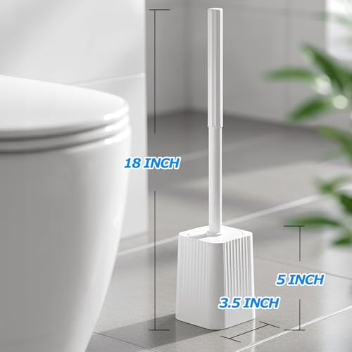 2Pack Toilet Bowl Brush and Holder Set - Restroom Cleaning Supplies - view 6