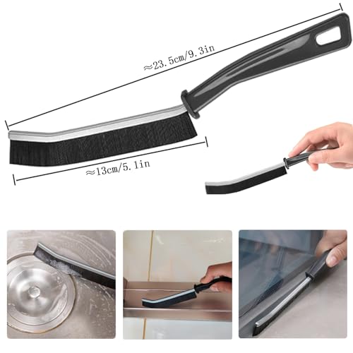 5PCS Hard Bristle Crevice Cleaning Brush, Multifunctional Crevice Cleaning Tool, Gap Cleaning Brush, Crevices Cleaning Brushes for Tight Narrow Spaces, Grout Lines, Sink, Toilet, Household Use - view 2