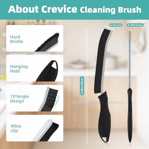 2 Pcs Cleaning Brush, Grout Brush, Hard Bristle Crevice Cleaning Brush - view 3