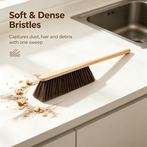 Woooden Hand Whisk Small Dust with Bristles - view 3