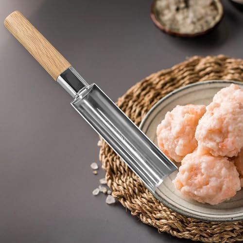 Meatball Maker Kitchen Gadgets,Practical Meatball Scooper with Wooden Handle for Household Cooking BBQ Kitchen Restaurant - view 6