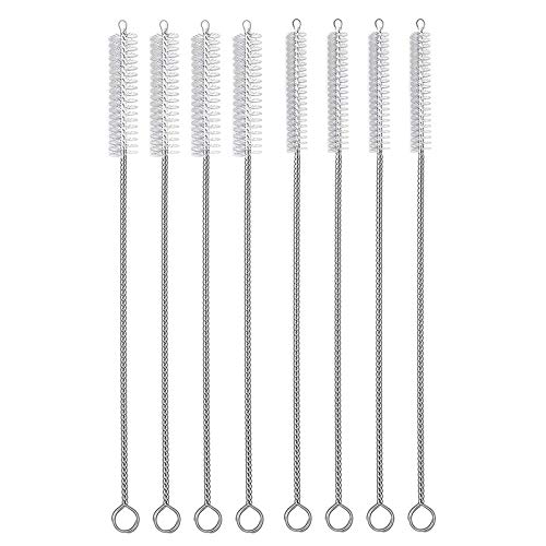 Straw Cleaner Brush Set, 8-Piece Long Cleaning Brush for Straws on Tumbler, Water Bottle, Sippy Cup, and Pipes, Tubes or Hummingbird Feeders