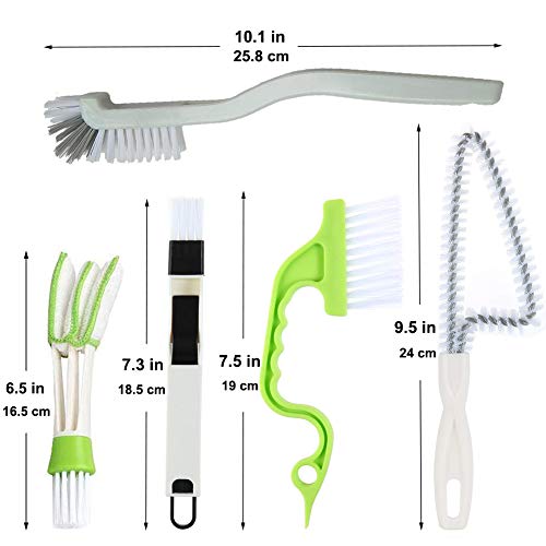Crevice Cleaning Brush Set, Hard Bristle Grout Scrub Brushes, 5Pcs - view 7