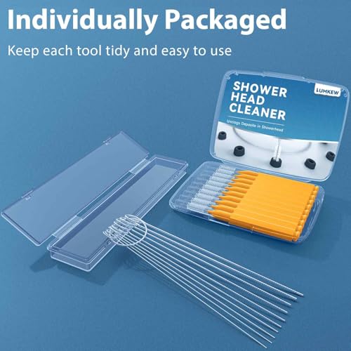 Multiplesize Shower Head Cleaner Tool, Shower Head Cleaning Brushes Small Hole, Showerhead Cleaner Picks Unclogging Tiny Nozzle Little Gaps 3D Printer Opening, Orange - view 7
