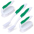 Scrub Brush Set, 4 Pack Deep Cleaning Brush Kit, Green