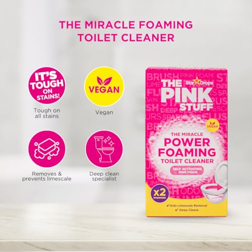 The Pink Stuff Miracle Power Foaming Toilet Cleaner – Self-Activating Formula for Deep Cleaning,Stain Removal,and a Fresh Shine – Bathroom Essential,(Pack of 6) - view 4