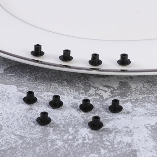 100 Pcs Cabinet Hinge Screw Covers Decorative Caps Black Plastic - view 6