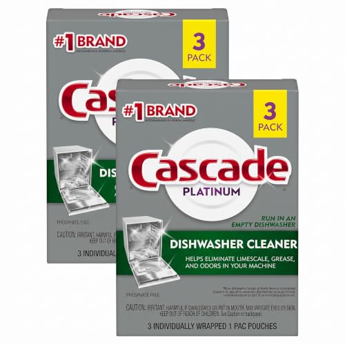 Platinum Dishwasher Cleaner, 3 count (Pack of 2)