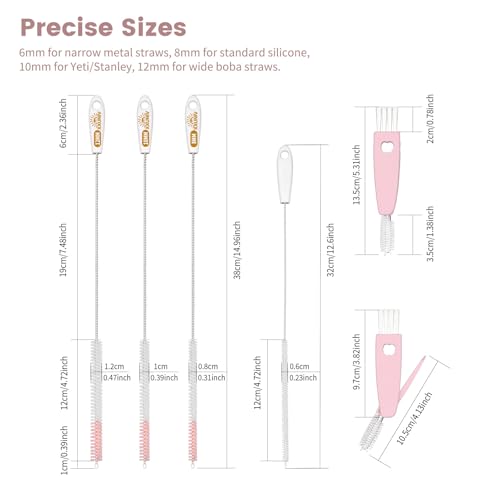 15 Inch Extra Long Straw Cleaner Brush Set, 5PCS for Stanley 40 oz Tumblers - view 2