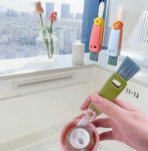 3 in 1 Cup Lid Gap Cleaning Brush Set, Multifunctional Bottle Brush, Water Bottle Cleaner Brush, Home Kitchen Crevice Cleaning Brush (3 PCS) - view 5