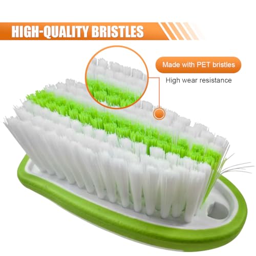 Car Carpet and Upholstery Cleaning Brush, Stiff Bristle Car Detailing Carpet Scrub Brush with Hanging Hole, Vehicle Interior Detailing Brushes for Floor Mats, Couch, Leather Seat (Green) - view 3