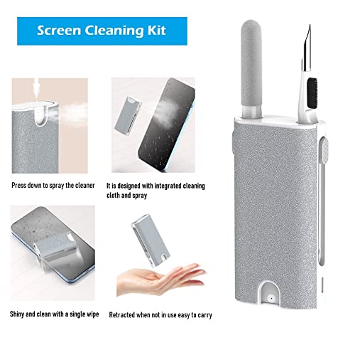 5-in-1 Electronics Cleaner Kit- Laptop Screen Cleaner kit,Multifunctional Bluetooth Earphones Cleaning Tool for Computer Cameras Lens Cell Phone Laptop Computer Bluetooth Earphones - view 3