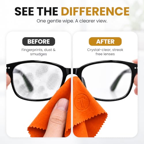 Microfiber Cleaning Cloth – 6 Pack, 230 GSM Ultra Soft Lens Cloth for Glasses, Camera & Screens, Streak-Free, Lint-Free, Scratch-Safe (6x7 Inch) - view 2