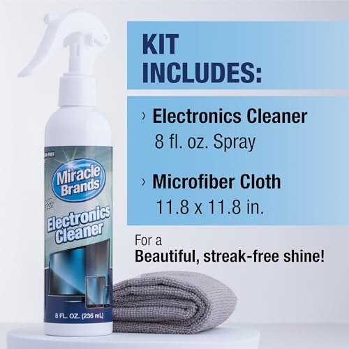 MiracleSpray for Electronics Cleaning, Safe Multisurface Cleaner for Any TV, Phone, Monitor, Keyboard, Screen, Computer, Includes Microfiber Towel - 8 Ounce Kit - view 3