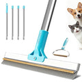 Carpet Rake for Pet Hair Removal Tool, 2 in 1 TPU and Copper Rake Teeth Uproot Clean Hair Remover with 63’’ Adjustable Long Handle,Cat & Dog for Carpets,Rugs, Mats (63’’ Long Handle+1 Short Handle)