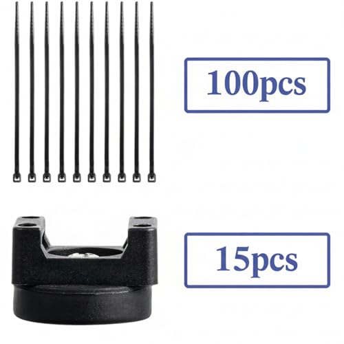 250 Pieces Magnetic Zip Tie Mount Cable Wire Management Base, 22 mm - view 2