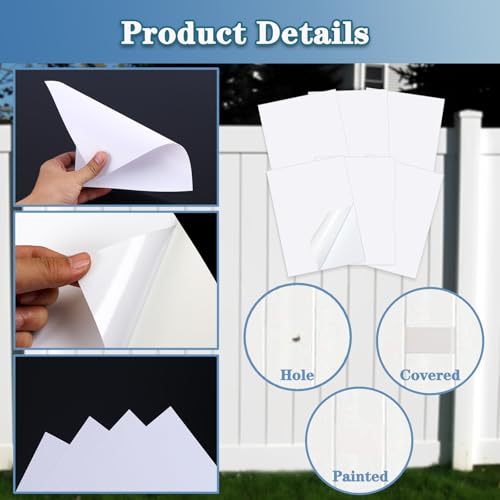 Vinyl Siding Repair Patch Kit, Vinyl Siding Repair Kit Self-Adhesive Vinyl Siding Patch Repair Tape PVC Vinyl Fence Patch Kit for House Vinyl Siding Cover Any Cracks Holes Blemishes - 6 Patches - view 3