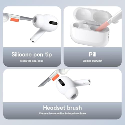 Laptop Cleaner, All in 1 airpod Cleaner kit Keyboard Cleaner Set, Computer MacBook Earphone Camera Cleaning Kit, Tablet and Screen Dust Brush Tool for Computer, PC, TV Camera Lens Computer Vacuum - view 3