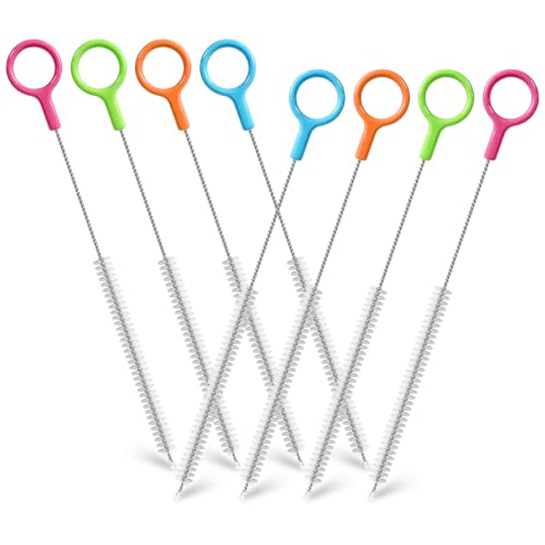4 Pcs Straw Cleaner Brush Set with Color Hanging Loop - view 8