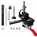35mm Concealed Hinge Jig for Cabinet Doors, Aluminum Hinge Drilling Guide with Depth Adjustment, 3–4 Inch Edge Distance Arm, Dust Port & Toggle Clamp