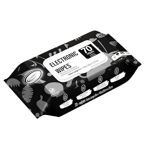 Electronic Wipes Screen Cleaner 70 Count, XL 8x10 Inch