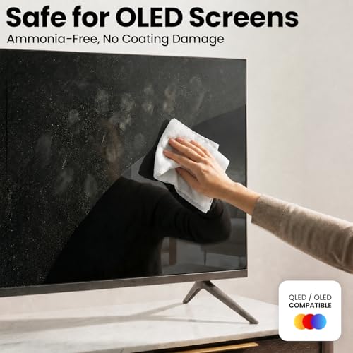 Electronic Wipes Screen Cleaner - Screen Wipes TV Screen Cleaner Wipes, Computer Screen Wipes, Laptop Screen Cleaner, ipad & Monitor Cleaner, Screen Cleaning Wipes - [90 Wipes + Microfiber Cloth] - view 2