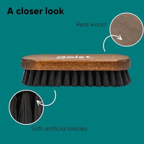 Geist. Leather & Upholstery Cleaning Brush Medium | To clean car seats, leather sofas, and alcantara | For car interiors, furniture, boots, shoes, bags and more - view 2
