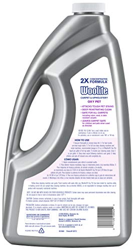 Woolite OXY PET Carpet & Upholstery Cleaning Solution, for use in leading upright carpet cleaners, 60oz, Removes tough pet messes - view 2