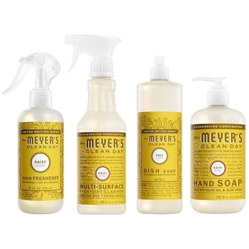 Variety, 1 Room Freshener, 8 OZ, 1 Liquid Dish Soap, 16 OZ, 1 Liquid Hand Soap,12.5 OZ, 1 Multi-Surface Cleaner 16 OZ, 1 CT (Daisy)