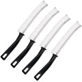 (White 4 Pack Hard Bristle Gap Cleaning Brush Set, Tile Grout Cleaner Tool for Bathroom Kitchen Sink Toilet, Narrow Track Groove Scrubbing Brush with Handle