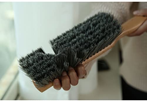 Soft Bristle Bench Brush Wooden Handle for Shop Bed Sawdust 14" Long Brown - view 6