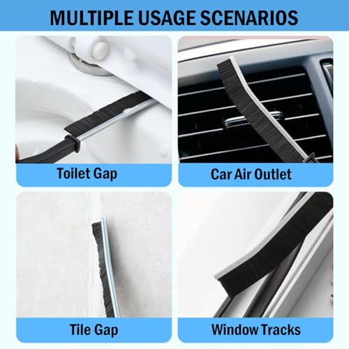 12Pcs Crevice Cleaning Brush Set, Multifunctional Recess Grout Hard-Bristle Cleaning Brush Supplies for Sink, Bathroom, Window, Corner, Bottle, Teapot for Oven Cleaning Tool Non-Scratch - view 4