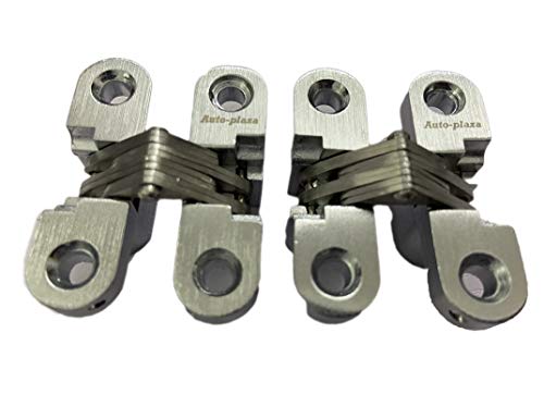 2pair (4pcs) of 1-3/4'' Hidden Hinges Stainless Steel Invisible Door Hinges Concealed Barrel Wooden Box Silver - view 5