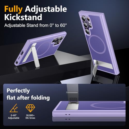 For Samsung Galaxy S24 Ultra Case,Built-in Stand,Light Purple - view 5