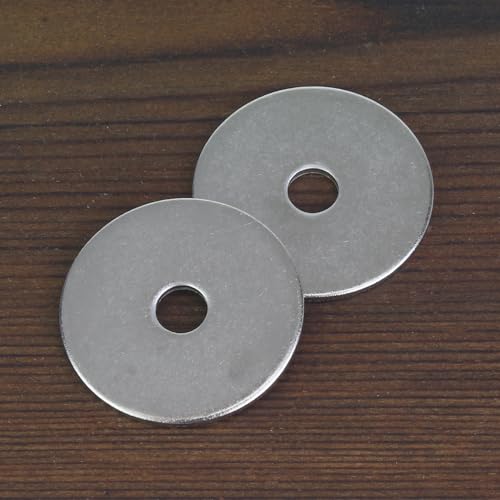 50 Pieces #10 Stainless Flat Washers, 1" Outside Diameter, 0.055" Thickness, 18-8 (304) Stainless Steel Washers, Metal Washers, Flat Washers for Bolts Screws - view 5