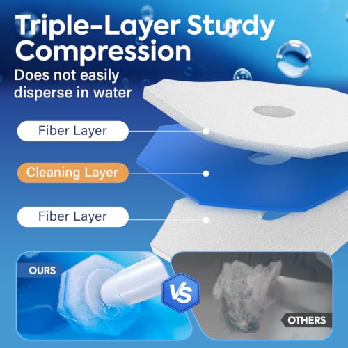 100 Pcs Disposable Toilet Cleaner Refill Pads, Universal Toilet Bowl Brush Replacement Heads, Durable Deep Cleaning Refills, Fresh Scent Bathroom Cleaning Supplies - view 5